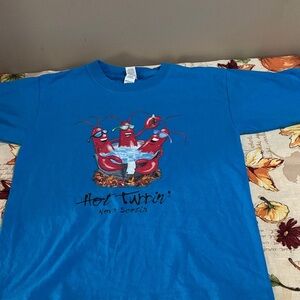 5/$3 Blue Graphic T-Shirt with Lobster Design